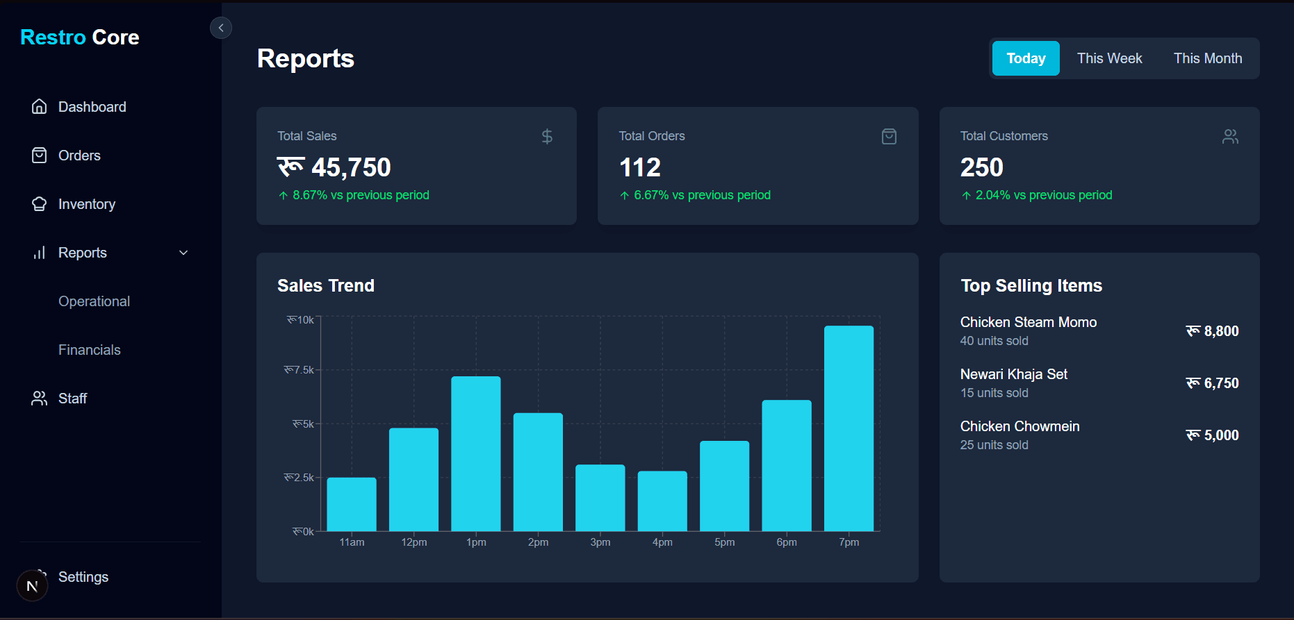Preview of RestroCore: Restaurant Management System