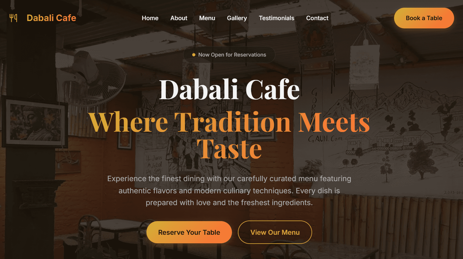 Dabali Cafe: Modern Coffee Shop Website — case study